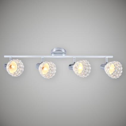 Спот DA5956/4 WH+CR белый/хром 4x60W E14 h195, HN21